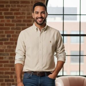 Ralph Lauren Yarmouth Oxford‎ Pinpoint Dress Shirt Men’s 16.5 32/33 100% Cotton